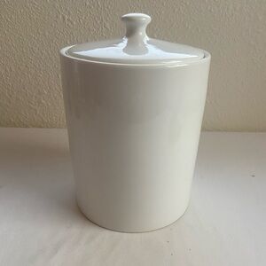 Crate&Barrel white ceramic canister